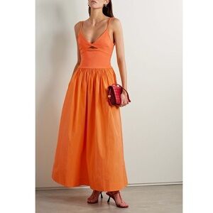 ESSE Studios cutout stretch knit poplin maxi dress in orange